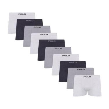 Imagem de Kit C/10 Cuecas Boxer Polo 781 Algodão Sem Costura - Sortido - POLO ST