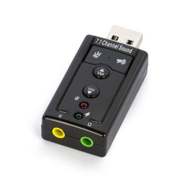 Imagem de Placa de Som USB 7.1 Áudio DirectSound 3D - CIRILO CABOS
