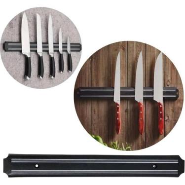 Imagem de Barra Magnética Imã Forte Suporte Facas Ferramentas 32Cm - Class Home