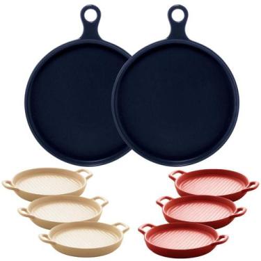 Imagem de Conjunto de Travessas Para Servir 5 Peças Porcelana Estilo Nórdico. - 