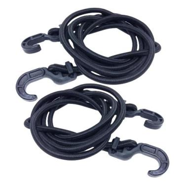 Imagem de Kit 2 Extensor Corda Elástico 2,0M Gancho Plástico Amarrar Carga Bagag