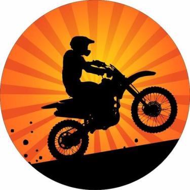 Imagem de Painel Festa Redondo C/ Elástico 1,50m Motocicleta Motocross - Fadrix