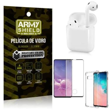 Imagem de Fone Bluetooth LY-122 Samsung S10 + Capinha Anti Impacto + Película 3D