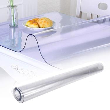 Imagem de 6 Toalha De Mesa Plastico Transparente Impermeável 130x50cm - Impo