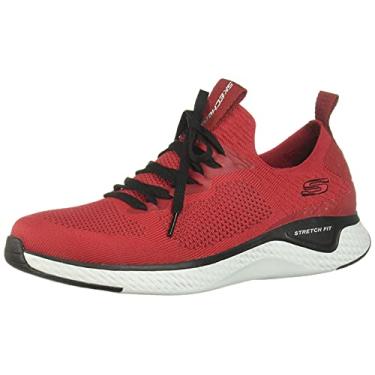 Imagem de Skechers Solar Fuse Tênis masculino sem cadarço, Red Black, 5