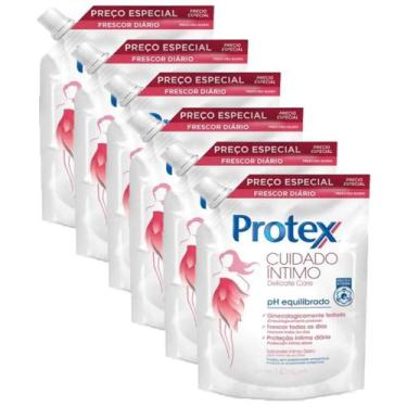 Imagem de Kit Refil Sabonete Íntimo Líquido Protex Delicate Care 140ml com 6 uni