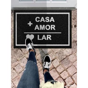 Imagem de Capacho Divertido - Casa + Amor = Lar - Capachos Arandela