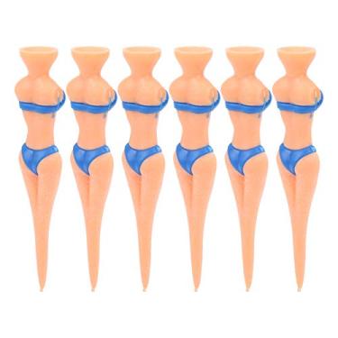 Imagem de Camiseta de Golfe de Plástico, 6 PeçAs, Formato de Biquíni, Melhora As Habilidades de Golfe, Cuidados de Beleza para Bolas, Curso Eficiente para Campo de Golfe (Azul)