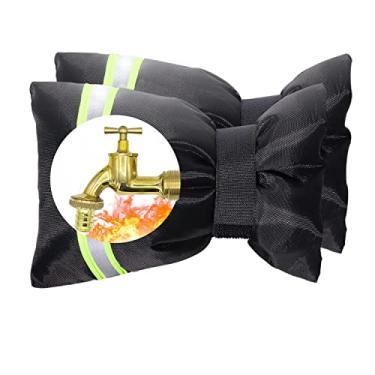 Imagem de Vivnoon Outdoor Faucet Cover for Winter Freeze Protection, 7.0" H X 5.9" W Outside Spigot Cover Sock for Winter Insulation, Outdoor Hose Bid Waterproof Sock for Cold Weather(2 Pack Set)