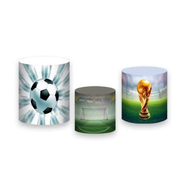 Imagem de Trio De Capa Cilindro - Futebol Gol e Bola Troféu 012 - Via Cores