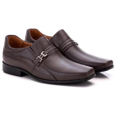 Imagem de Sapato Social Masculino em Couro Marrom 007- Marrom 44 - Ranster, 42