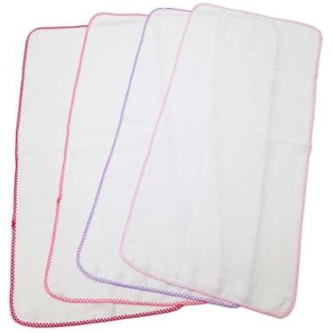Imagem de 3 Fralda Quadriculada De Ombro 33x68cm Com Crochê - Dugu, Feminino