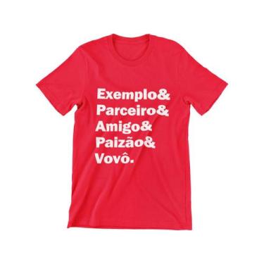 Imagem de Camiseta Frase Dia Dos Pais Avô Vovô Vermelho - Del France, P
