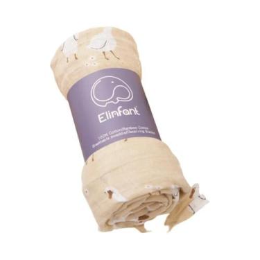 Imagem de Swaddle de Musselina de Algodão e Bambu 120x110cm - Envoltório Macio e
