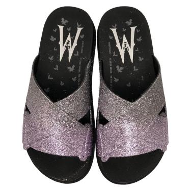 Imagem de Chinelo Infantil Menina Slide Wandinha Dark Shine Grendene