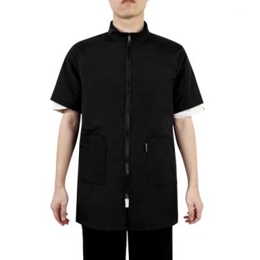 Imagem de Holibanna Camisa De Barbeiro Para Cães Roupas De Trabalho Para Tosa De Animais De Estimação Avental De Estilista Material De Fibra Masculino Bolsos Confortável Lavável À Máquina