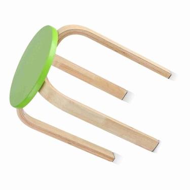 Imagem de Tamborete de Empilhamento de Madeira Colorido Móveis para Casa Decoração de Quarto Infantil (Verde)