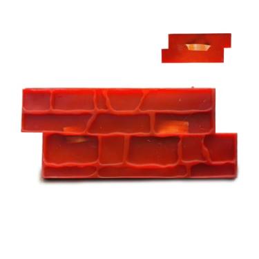 Imagem de SGHE Tapetes reutilizáveis de concreto e moldes de carimbo de concreto para designs realistas de pedra e textura para paredes, pátios e calçadas, ferramentas de concreto de estampagem tapetes de