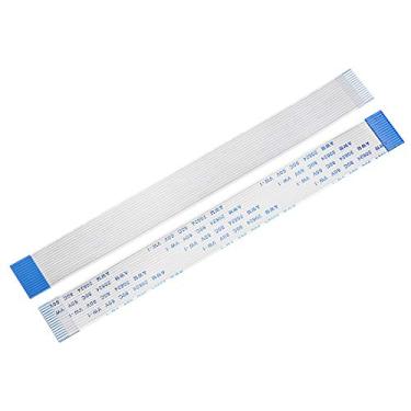 Imagem de Cabo plano flexível uxcell, 150 mm 1 mm Pitch 15 pinos FPC FFC FFC cabo de fita flexível para TV LCD, leitor de DVD de áudio de carro, 10 peças (tipo B)
