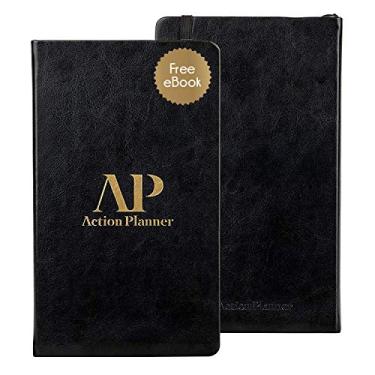 Imagem de Planejador de ação de 90 dias diário, semanal, agenda de objetivos de calendário mensal não datado – aumenta a produtividade e o gerenciamento de tempo com o quadro de visão e lista de tarefas – Coaching de vida e presentes corporativos, Preto, Action Planner