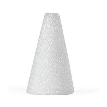 Imagem de Hygloss Products Cones de isopor – Cones brancos para arranjos florais, artesanato e projetos"faça você mesmo" – 15,24 cm de altura e 7,62 cm de base – Pacote com 50