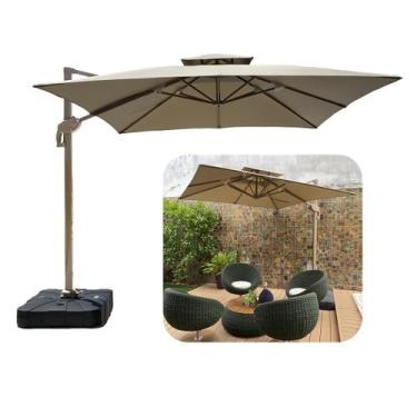 Imagem de Ombrelone Guarda Sol Premium Alumínio 2,5 x 2,5 C/ Base em 100L - SOL&