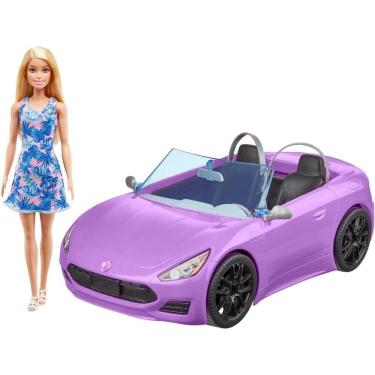 Imagem de Carro Barbie Conversivel Roxo com Boneca - Mattel HBY29