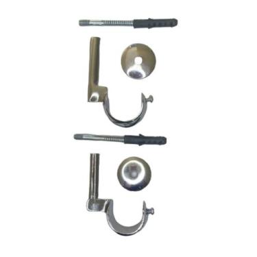 Imagem de Par Suporte Simples de Teto para Varão de Cortina 28mm - ART DECORAR, 