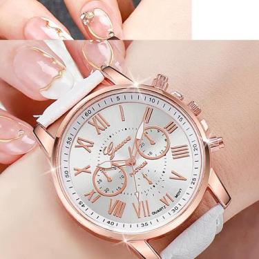 Imagem de Relógio Fashion QUARTZ pulseira tipo de couro social feminino lançamen