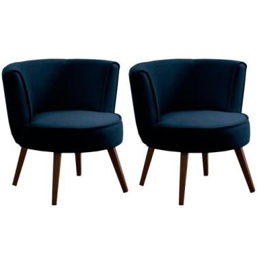 Imagem de Kit 2 Poltronas para Sala e Escritório Decorativas Lara - Konfort, Vel