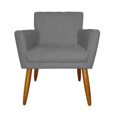 Imagem de Poltrona Elegante Cecília em Suede Recepção Escritório - Fina Mobília,