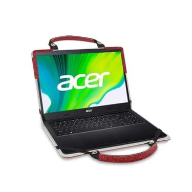 Imagem de Capa para laptop Acer TravelMate P4 16 TMP416-52 TMP416-52-71UG TMP416-52-509S/TravelMate P4 16 TMP416-41 TMP416-41-R4Y0 com bolsa portátil com alça de bolsa, vermelha