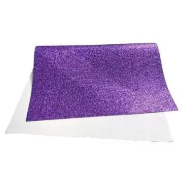 Imagem de Kit 5 Folhas De Papel Microondulado Glitter 50x80cm Escolar - MAISTEM,