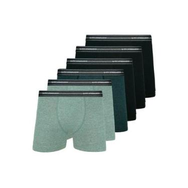 Imagem de Kit com 6 Cuecas Boxer Lupo 523-088 Colorido, Preto, M