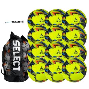 Imagem de SELECT Pacote clássico de 12 bolas com bolsa esportiva e bomba manual, amarelo V24, tamanho 3