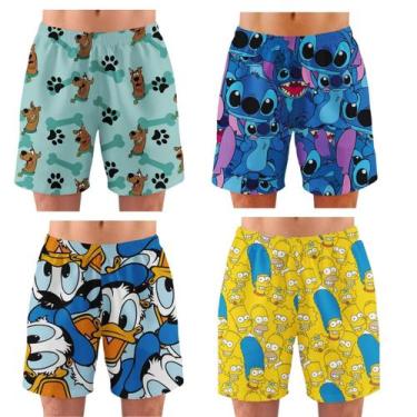 Imagem de  Kit 4 Samba Canção Personagem Roupa de Dormir Cueca - Isysser Pijamas