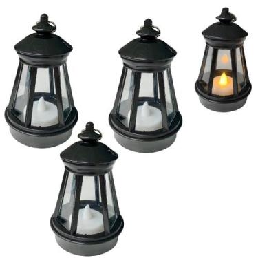 Imagem de 3 Luminárias Vela Luz LED Lamparina Decoração Luz À Bateria - Freecom,