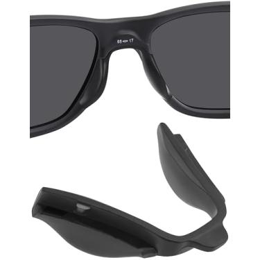 Imagem de BLAZERBUCK Almofadas de nariz de substituição para óculos Oakley Airdrop MNP OX8121, Ponte baixa ajuste padrão preto