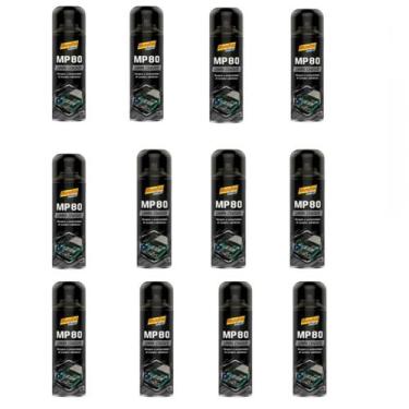 Imagem de Kit 12 Limpa Contatos MP 80 Eletrônicos Elétricos Spray - Mundial Prim