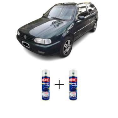 Imagem de Spray automotivo verde borneo perol vw + verniz spray 300ml - Sherwin 