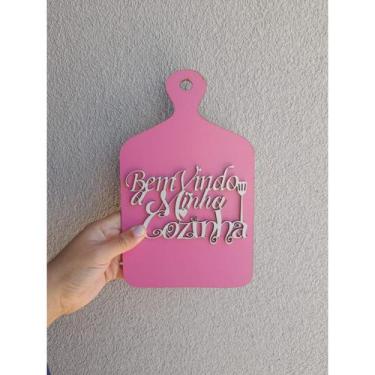 Imagem de Tábua Decorativa Cozinha com Frase Bem Vindo a Minha Cozinha - 1 unida