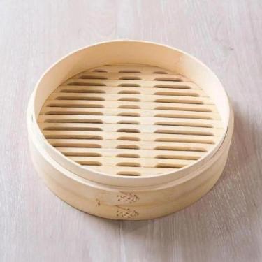 Imagem de Cesta De Vapor De Bambu Para Bolinhos Bao Buns Legumes Dimsum Cozinhar