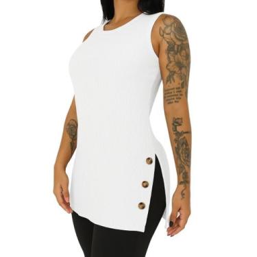 Imagem de Camisa Vest Legging Regata Tapa Bumbum Malha Canelada - xoramenina, Br