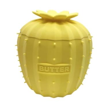 Imagem de Bothyi Manteiga Crock Crançado Silicone Silicone Sturdy com tampa de liga leve de recém -mortiga jar para restaurantes , Amarelo