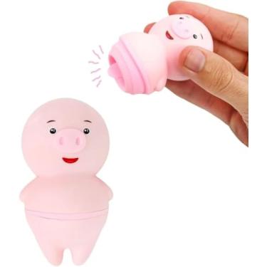 Imagem de Vibrador Porquinho Língua Massageador Clitóris Recarregável silencioso