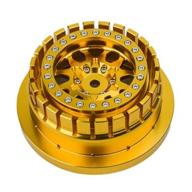 Imagem de BeaxTurbo racing upgrade parts CNC Aluminum Beadlock wheel V2 fits Proline Hyrax Tire For Traxxas UDR 1/7 silver 1PCS (gold/gold)