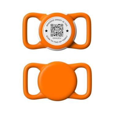 Imagem de Suporte para Airtag QR Code, escaneie o código QR, envie e-mail de alerta de localização GPS, proteção total IPX8 à prova d'água, capa antiperda de ar, acessórios de airtag para cães, gatos, coleira,