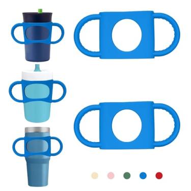 Imagem de NiHome 2 peças de silicone com alça dupla para copo compatível com copos Stanley de 396.9 g 597.0 g, acessórios para crianças e adultos Stanley Cup, alças para casa viagens ao ar livre uso diário