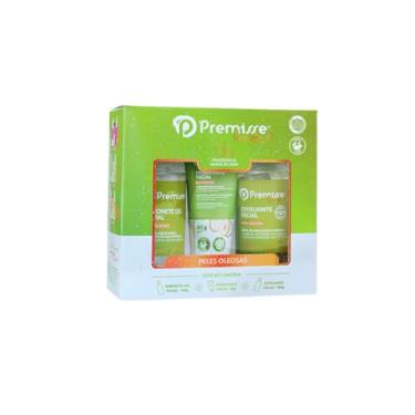 Imagem de Kit Skincare Kiwi Premisse – Controle da Oleosidade para Pele Oleosa com Sabonete Gel, Esfoliante e Hidratante Facial