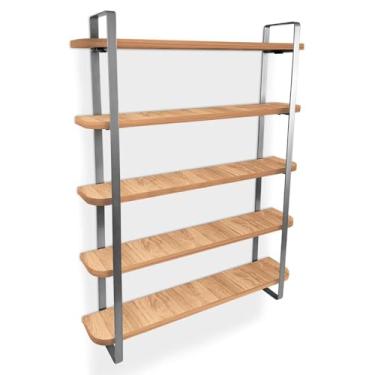 Imagem de Expositor De Esmalte Arusi Nicho Organizador 5 Prateleiras - Prata/jade